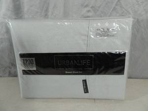 lot 27 image: New 1200 Thread Count 4 Piece Queen Sheet Set