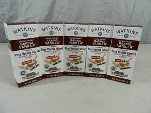lot 66 image: 5 New Bottles of Watkins Baking Vanilla