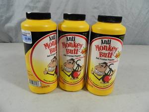 lot 121 image: 3 New Anti Monkey Butt Anti Friction Powders