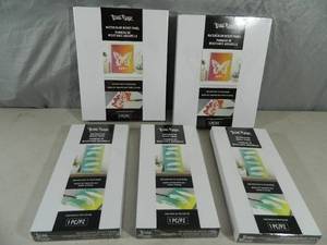 lot 130 image: 5 New Brea Reese Watercolor Resist Panels
