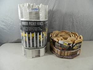 lot 146 image: New Decar Edging and Wood Picket Fence