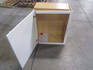 lot 202 image: Hampton Bay Assembled 21x30x12 in. Wall Kitchen Cabinet in Satin White KW2130-SW