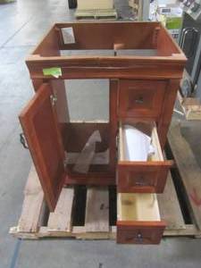 lot 204 image: Foremost Naples 24 in. W x 21-78 in. D x 34 in. H Vanity Cabinet Only in Warm Cinnamon NACA2421D