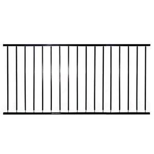 lot 611 image: (6) Village Ironsmith Metropolitan 6 ft. X 32 in. Black Steel Rail Panel, MR650.