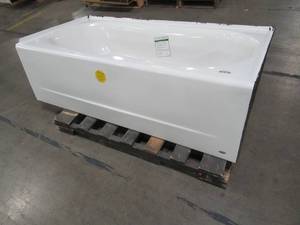 lot 102 image: American Standard Princeton Approximate 60 x 30 x 17 12 Americast Bathtub with Right Hand Drain in White