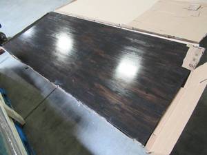 lot 116 image: 8 x 40 18 x 1 Mahogany Color Stained TableIslandWorkbench Top.