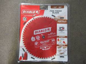 lot 845 image: Diablo 10 in. x 60-Tooth Fine Finish Slide Miter Saw Blade, D1060S - NEW.