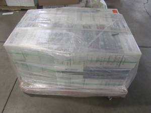 lot 245 image: Entire Pallet - Lifeproof Toffee Wood 6 in. x 24 in. Glazed Porcelain Floor and Wall Tile (14.55 sq. ft.  case) - 27 Cases LP36624HD1PR