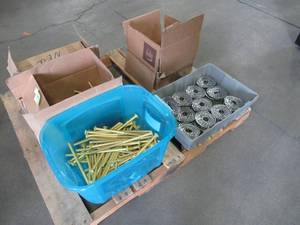 lot 247 image: WHOLESALE MIXED PALLET OF MISCELLANEOUS NAILS, SCREWS AND BOLTS