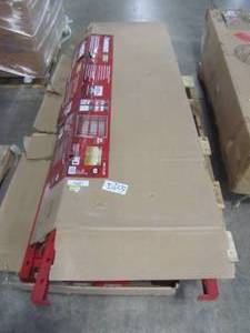 lot 142 image: Husky 77 in. W x 78 in. H x 24 in. D 4-Shelf Welded Steel Garage Storage Shelving Unit with Wire Deck in Red ERZ782478W4R
