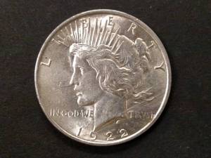 1922 Peace Silver Dollar...