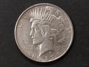 1922 Peace Silver Dollar...