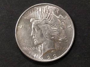 1922 Peace Silver Dollar...
