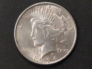 1924 Peace Silver Dollar...