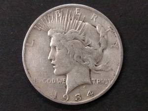 1934 S Peace Silver Dollar...