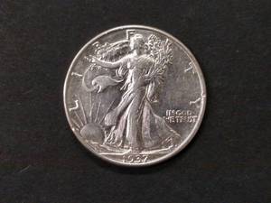 1937 D High Grade Walking Liberty Silver Dollar