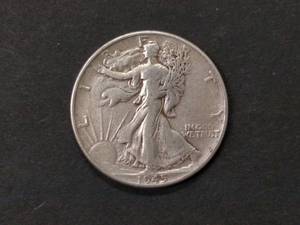 1945 Walking Liberty Silver Half Do...