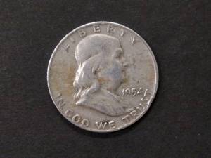 1954 D Franklin Silver Half Dollar...