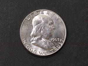 1963 D BU Franklin Silver Half Doll...