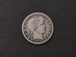 1916 D Barber Silver Quarter...