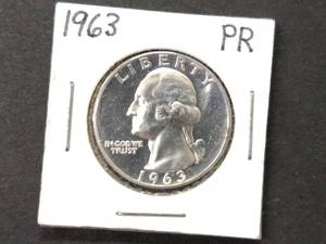 1963 Proof Washington Silver Quarte...