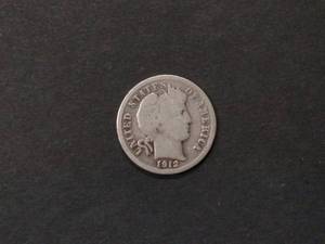 1912 D Barber Silver Dime...