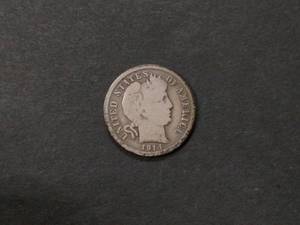 1914 D Barber Silver Dime...
