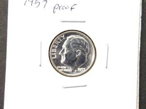 1957 Roosevelt Proof Silver Dime...