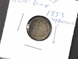 1853 Arrows Seated Liberty Silver H...
