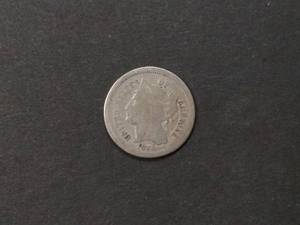 1865 Three Cent Nickel...