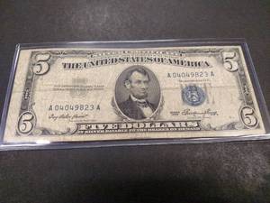 1953 Five Dollar Silver Certificate...
