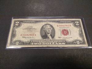 1963 Two Dollar Red Seal United Sta...