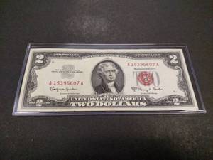 1963 A Uncirculated Two Dollar Red ...