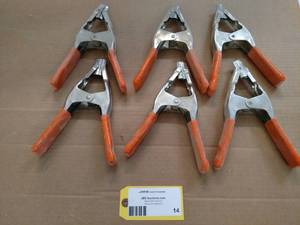 lot 14 image: (6) Pinch Clamps...