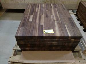 lot 38 image: (5) Black Walnut Butcher Block Oil ...