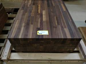 lot 39 image: (5) Black Walnut Butcher Block Oil ...