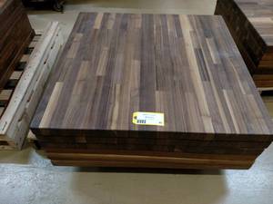 lot 40 image: (6) Black Walnut Butcher Block Oil ...