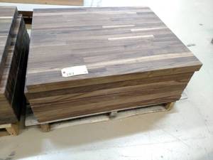 lot 45 image: (5) Black Walnut Butcher Block Oil ...