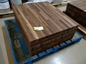 lot 53 image: (6) Black Walnut Butcher Block Oil ...