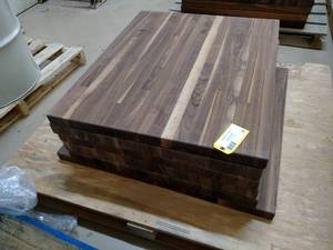 lot 56 image: (4) Black Walnut Butcher Block Oil ...