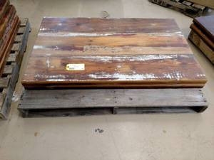 lot 66 image: (2) Distressed Reclaimed Lumber Tab...