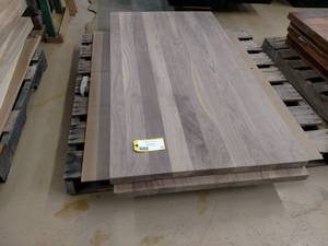 lot 59 image: (2) Solid Black Walnut Table Tops, ...