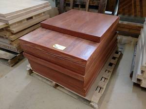 lot 61 image: (8) Ash Table Tops, 50 x 30 & (1)...