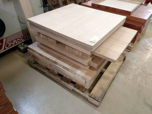 lot 62 image: Approx. (13) Ash Table Tops, Asstd...
