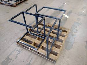 lot 139 image: (2) 24 Steel Bench Frames ...