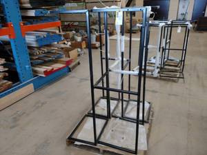 lot 134 image: (3) 63 Steel Bench Frames, Painted...
