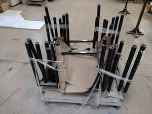 lot 142 image: (8) Steel Table Bases, 33 x 33.5 ...