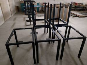lot 149 image: (7) Steel Table Bases, 34x24x28, Pa...
