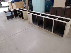 lot 262 image: (2) Cabinets, 90x17x24.5 & L-Shaped...