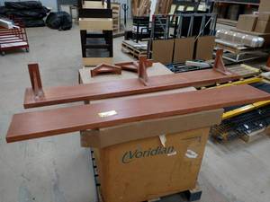 lot 310 image: (2) Beech Shelf Units with Brackets...